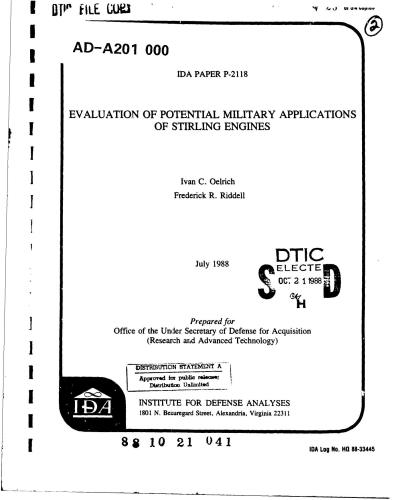 خرید و دانلود نسخه کامل کتاب Evaluation of Potential Military Applications of Stirling Engines. July 1988_692480344a12c.jpeg خرید و دانلود نسخه کامل کتاب Evaluation of Potential Military Applications of Stirling Engines. July 1988