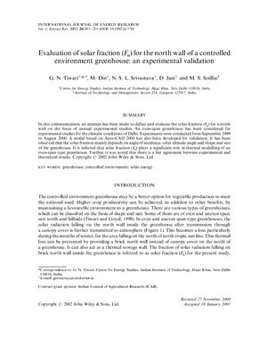 خرید و دانلود نسخه کامل کتاب Evaluation of solar fraction (Fn) for a north wall of a controlled environment greenhouse: an experimental validation (Оценка доли солнечной энергии для северной стены теплицы с контроли