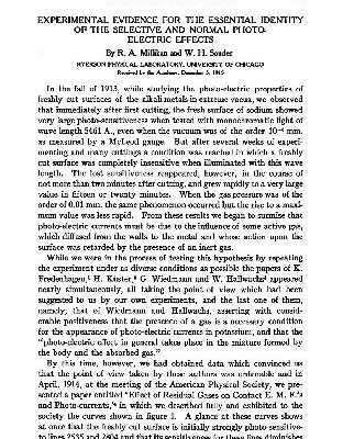 خرید و دانلود نسخه کامل کتاب Experimental Evidence for the Essential Identity of the Selective and Normal Photo-Electric Effects