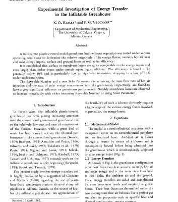 خرید و دانلود نسخه کامل کتاب Experimental Investigation of Energy Transfer in the Inflatable Greenhouse (Экспериментальное исследование коэффициента теплопередачи в надувной теплице)