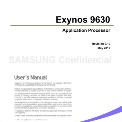خرید و دانلود نسخه کامل کتاب Exynos 9630 Documentation Package