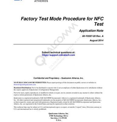 خرید و دانلود نسخه کامل کتاب Factory Test Mode Procedure for NFC Test