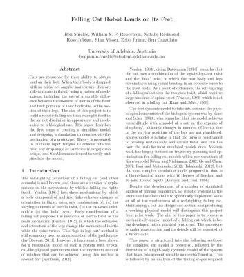 خرید و دانلود نسخه کامل کتاب Falling Cat Robot Lands on its Feet