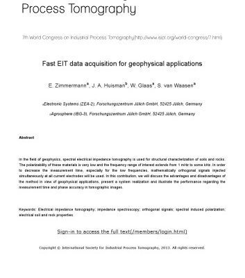خرید و دانلود نسخه کامل کتاب Fast EIT data acquisition for geophysical applications