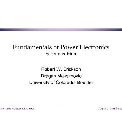 خرید و دانلود نسخه کامل کتاب Fundamentals of Power Electronics [presentation slides]