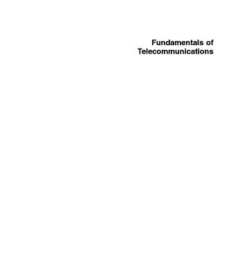 خرید و دانلود نسخه کامل کتاب Fundamentals of Telecommunications