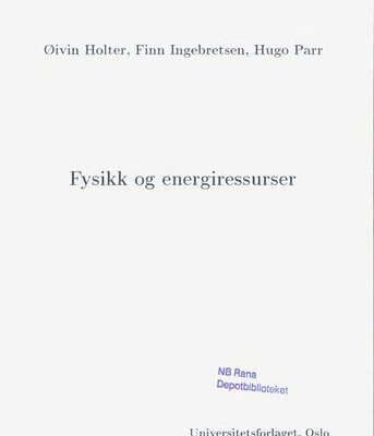 خرید و دانلود نسخه کامل کتاب Fysikk og energiressurser
