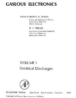 خرید و دانلود نسخه کامل کتاب Gaseous electronics