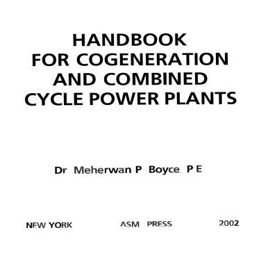 خرید و دانلود نسخه کامل کتاب Handbook for Cogeneration and Combined Cycle Power Plants