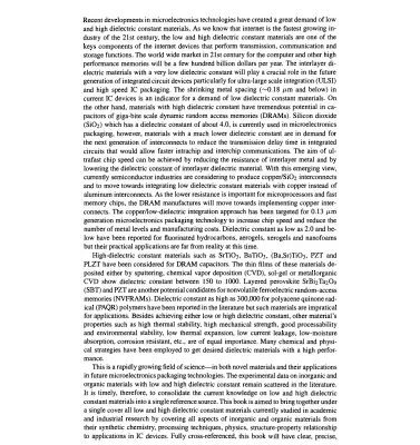 خرید و دانلود نسخه کامل کتاب Handbook of Low and High Dielectric Constant Materials and Their Applications