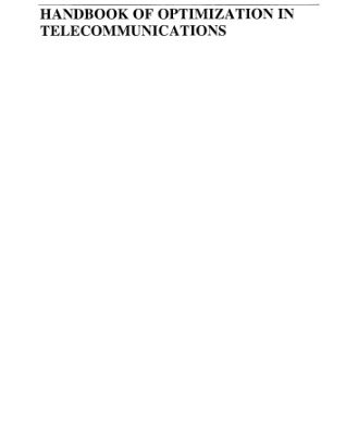 خرید و دانلود نسخه کامل کتاب Handbook of Optimization in Telecommunications