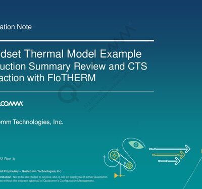 خرید و دانلود نسخه کامل کتاب Handset Thermal Model Example Instruction Summary Review and CTS Extraction with FloTHERM