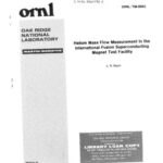 خرید و دانلود نسخه کامل کتاب Helium Mass Flow Measurement in the International Fusion Superconducting Magnet Test Facility