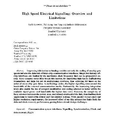 خرید و دانلود نسخه کامل کتاب High speed electrical signalling.Overview and limitations