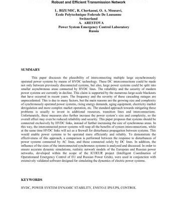 خرید و دانلود نسخه کامل کتاب HVDC Interconnections for Large Power Systems, the Path to the More Robust and Efficient Transmission Network