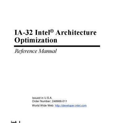 خرید و دانلود نسخه کامل کتاب IA-32 Intel® Architecture Optimization Reference Manual