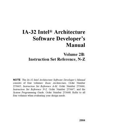 خرید و دانلود نسخه کامل کتاب IA-32 Intel® Architecture Software Developer’s Manual, Volume 2B: Instruction Set Reference, N-Z
