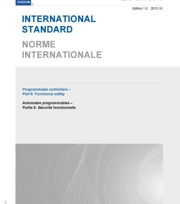 خرید و دانلود نسخه کامل کتاب IEC 61131-6 ed1.0 – Programmable controllers – Part 6: Functional safety