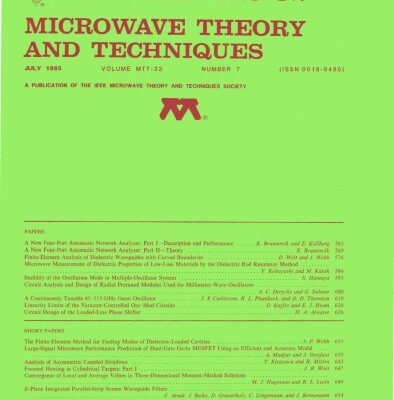خرید و دانلود نسخه کامل کتاب IEEE MTT-V033-I07 (1985-07)