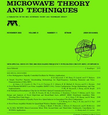 خرید و دانلود نسخه کامل کتاب IEEE MTT-V051-I11 (2003-11)