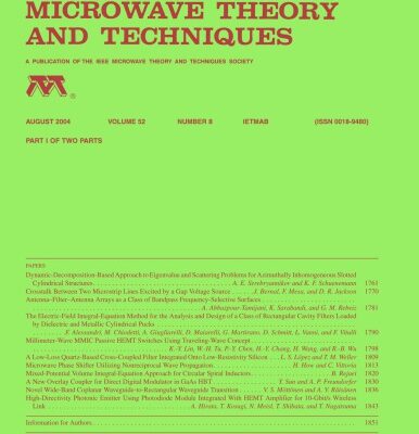 خرید و دانلود نسخه کامل کتاب IEEE MTT-V052-I08A (2004-08)