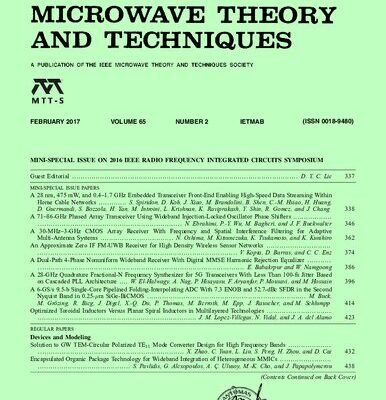 خرید و دانلود نسخه کامل کتاب IEEE MTT-V065-I02 (2017-02)