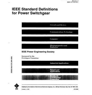 خرید و دانلود نسخه کامل کتاب IEEE Standard Definitions Power switchGear