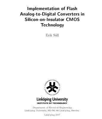 خرید و دانلود نسخه کامل کتاب Implementation of flash analog-to-digital converters in silicon-on-insulator CMOS technology