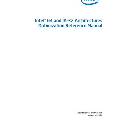 خرید و دانلود نسخه کامل کتاب Intel® 64 and IA-32 Architectures Optimization Reference Manual