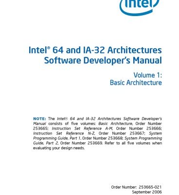 خرید و دانلود نسخه کامل کتاب Intel® 64 and IA-32 Architectures Software Developer’s Manual, Volume 1: Basic Architecture