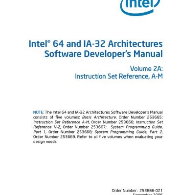 خرید و دانلود نسخه کامل کتاب Intel® 64 and IA-32 Architectures Software Developer’s Manual, Volume 2A: Instruction Set Reference, A-M