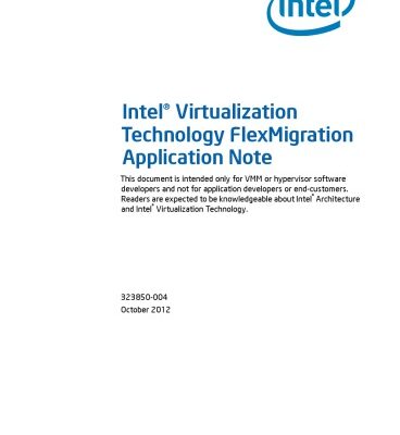 خرید و دانلود نسخه کامل کتاب Intel® Virtualization Technology FlexMigration Application Note