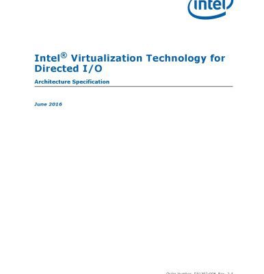 خرید و دانلود نسخه کامل کتاب Intel® Virtualization Technology for Directed I/O: Architecture Specification