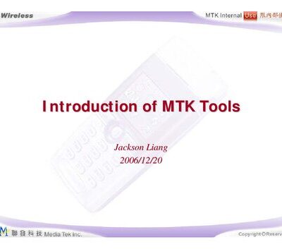 خرید و دانلود نسخه کامل کتاب Introduction of MTK Tools
