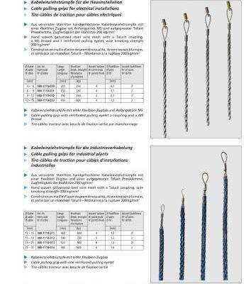 خرید و دانلود نسخه کامل کتاب Kabeleinziehstrümpfe für die Hausinstallation – Cable pulling grips for electrical installations