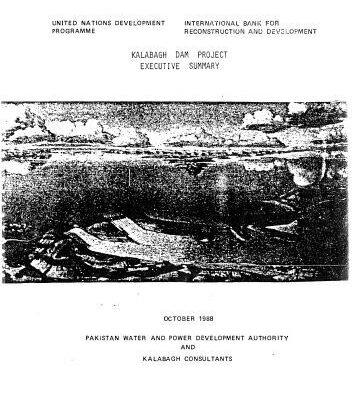خرید و دانلود نسخه کامل کتاب Kalabagh Dam [Pakistan] Project: Executive Summary October 1988