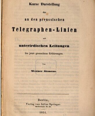 خرید و دانلود نسخه کامل کتاب Kurze Darstellung der an den preußischen Telegraphenlinien mit unterirdischen Leitungen bis jetzt gemachten Erfahrungen
