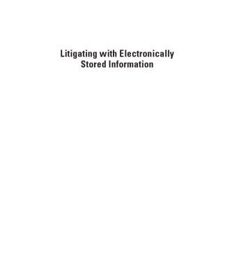 خرید و دانلود نسخه کامل کتاب Litigating With Electronically Stored Information (Artech House Telecommunications Library)