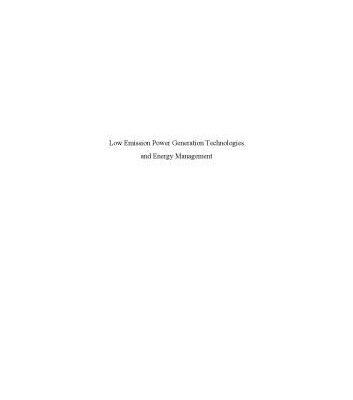 خرید و دانلود نسخه کامل کتاب Low Emission Power Generation Technologies and Energy Management