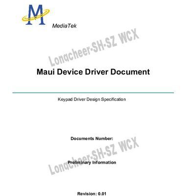 خرید و دانلود نسخه کامل کتاب MAUI Device Driver Document. Keypad Driver Design Specification