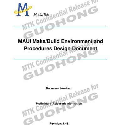 خرید و دانلود نسخه کامل کتاب MAUI Make/Build Environment and Procedures Design Document