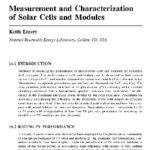 خرید و دانلود نسخه کامل کتاب Measurement and Characterization of Solar Cells and Modules