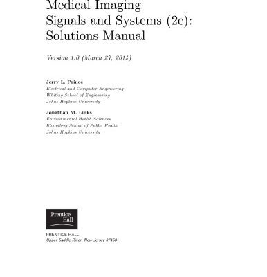 خرید و دانلود نسخه کامل کتاب Medical Imaging Signals and Systems: Solutions manual