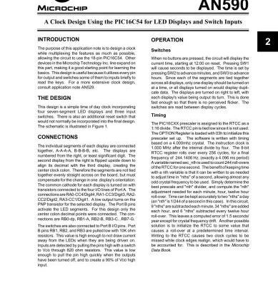 خرید و دانلود نسخه کامل کتاب Microchip Technology Inc. A Clock Design Using the PIC16C54 for LED Displays and Switch Inputs