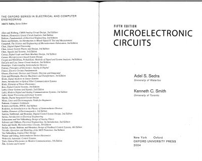 خرید و دانلود نسخه کامل کتاب Microelectronic Circuits