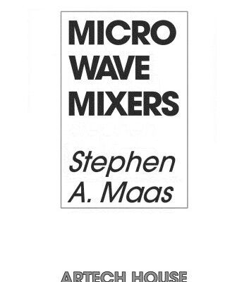 خرید و دانلود نسخه کامل کتاب Microwave Mixers