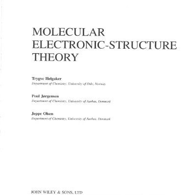 خرید و دانلود نسخه کامل کتاب Molecular Electronic-Structure Theory