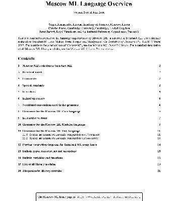 خرید و دانلود نسخه کامل کتاب Moskow ML language overview