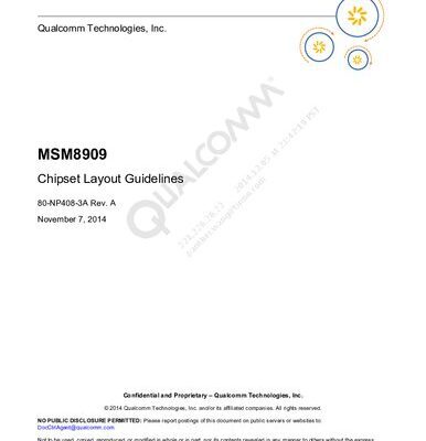 خرید و دانلود نسخه کامل کتاب MSM8909 Chipset Layout Guidelines