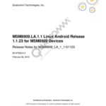 خرید و دانلود نسخه کامل کتاب MSM8909.LA.1.1 Linux Android Release 1.1.23 for MSM8909 Devices Release Notes for MSM8909_LA_1_1-01123